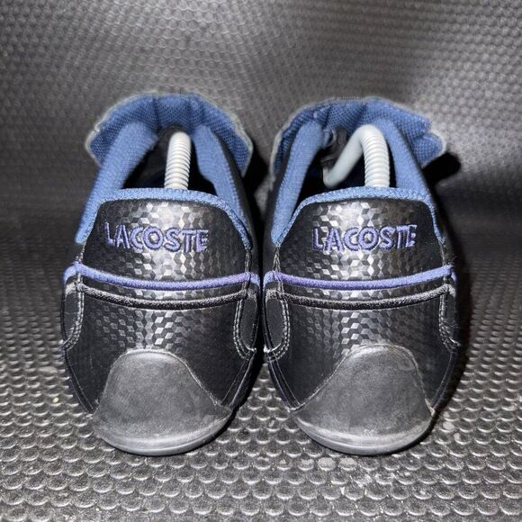 Lacoste Swerve SU SPM Black Leather Blue Sport Book And Loop Shoes Men’s Size 10 - Picture 3 of 8